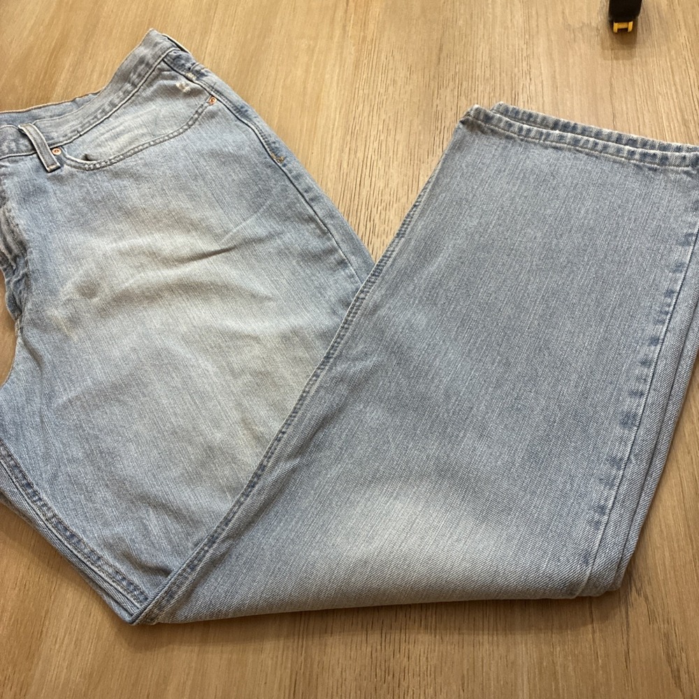Cinch Up Jeans Mens Size 40x31.75 Blue Light Wash Denim Cotton‎ Straight Leg